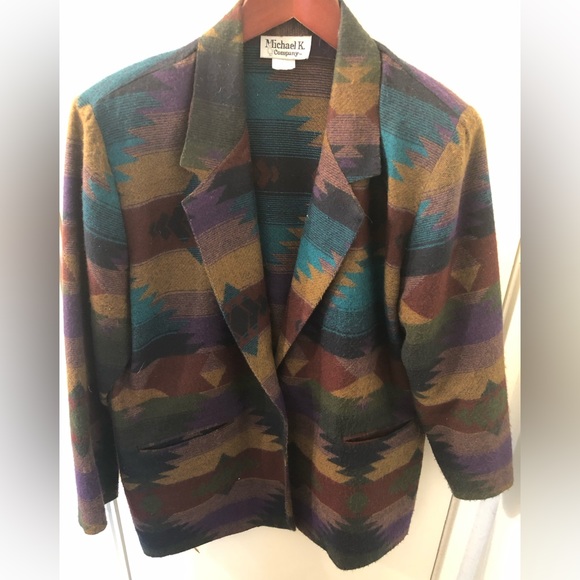Michael K & Company VTG Acrylic Blazer - Picture 1 of 9